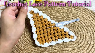 Crochet Lace Pattern Tutorial👌Perfect Your Crochet Skills crochet crocheting handmade [upl. by Mechelle]