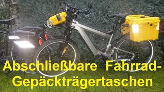 Abschließbare Fahrradtaschen bzw abschließbare Gepäckträgertaschen [upl. by Enitsej943]