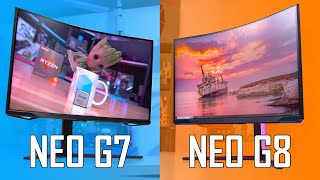 Samsung Odyssey Neo G8 vs Neo G7  Dont Buy The Bad One [upl. by Ahsikam]