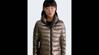 RUDSAK Shiny MELISSA METALLIC LIGHTWEIGHT DOWN JACKET Hooded Glossy Chocolate Women [upl. by Assyli]