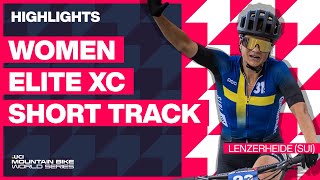 Lenzerheide  Women Elite XCC Highlights  2023 UCI MTB World Cup [upl. by Yebot]