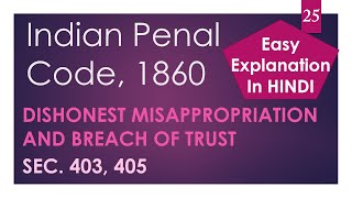 Misappropriation and Breach of Trust  Indian Penal Code [upl. by Adiuqram]