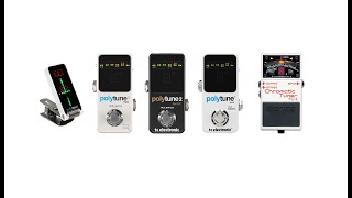 Guitar Tuner Comparison TC Electronic Polytune Mini 123 Clip Boss TU3 Snark SN2 [upl. by Christan]