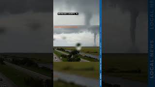 Tornado touches down in Broward County Florida ahead of Hurricane Milton [upl. by Arahc]