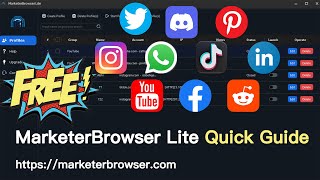 MarketerBrowser Lite Tutorial MarketerBrowser Lite socialmediamarketing antidetectbrowser [upl. by Mogerly]