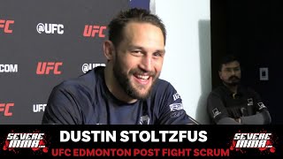 Dustin Stoltzfus UFC Edmonton Post FightScrum [upl. by Imekawulo]