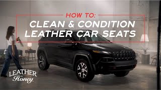 How To Clean and Condition Leather Car Seats with Leather Honey Amazons 1 Selling Leather Product [upl. by Dnomayd]