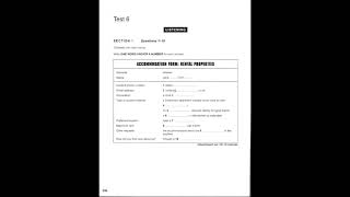 IELTS Listening Test Accommodation Form Rental Properties [upl. by Nurse]