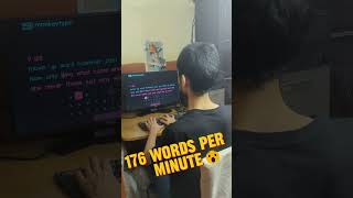 I just typed over 176 words per minute 🤯🔥 fyp foryou asmrtyping monkeytype [upl. by Feodore525]