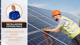 Abilitazione F E R per Installatori Impianti Fotovoltaici [upl. by Zacherie]