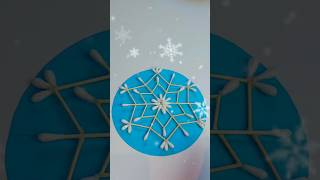 Lets make a snowflake ❄️ diy craft snow christmas christmasdecor homemade [upl. by Seigler]