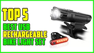 TOP 5 Best USB Rechargeable Bike Light Set 2022 [upl. by Elysha]