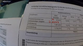 Krankenversicherung verlangt das doppelte der Einnahmen aus Umsätzen für die Krankenversicherung [upl. by Beberg]