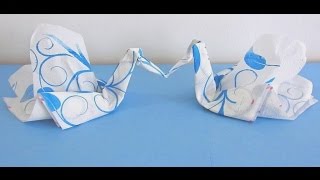 How to make Tissue Paper Swan very easily  Napkin Swan Tutorial [upl. by Rehotsirk259]