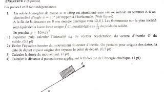 exercice de Baccalauréat sur la seconde loi de Newton la technique incontournable [upl. by Brewer]