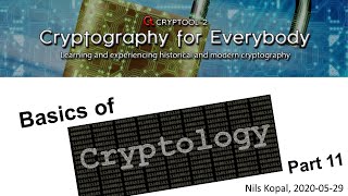 Basics of Cryptology – Part 11 Modern Cryptography – Asymmetric Ciphers – RSA [upl. by Asselem]