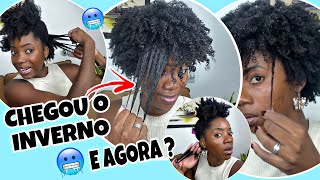 COMO CUIDO DO MEU CABELO CRESPO NO INVERNO  Beleza Natural [upl. by Nanreh]