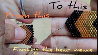 Chevron Bead Weave  Making a Pointed End [upl. by Seiber]