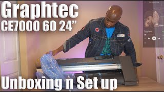 Graphtec CE7000 60 24” Unboxing and Assembly [upl. by Monjo]