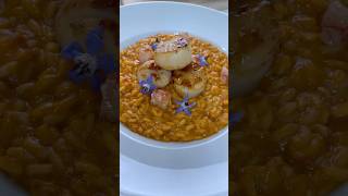 RISOTTO ALLE CAPESANTE amp GAMBERO ROSSO 🦐 cuisineitalienne cooking scallops risottorecipe [upl. by Azila]