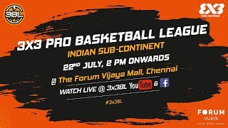 LIVE 🔴3x3 Pro Basketball League Indian SubContinent Round 4 Chennai  Day 2 [upl. by Player]