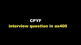 CPYF interview question in as400 [upl. by Anes]