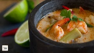 Cocina Tailandesa Tom Yam Kung con leche de coco ต้มยำกุ้งน้ำข้น [upl. by Helbonia]