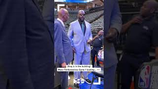 Shaq arrives before Game 1 of Dallas MavericksMinnesota Timberwolves Western Conference Finals [upl. by Drobman573]