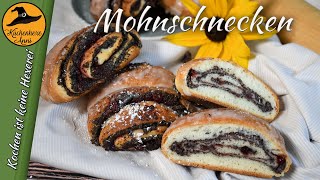 Mohnschnecken mit Marzipan und Preiselbeeren [upl. by Anniken]