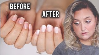 DIY AT HOME OMBRE GEL NAILS [upl. by Annaer]