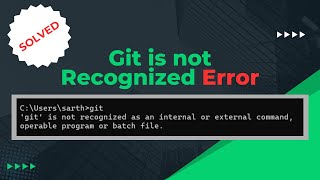 Solved Git is not recognized as an Internal or External command  Git command Error [upl. by Llevert]