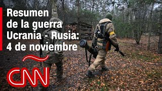 Resumen en video de la guerra Ucrania  Rusia 4 de noviembre [upl. by Akinirt]