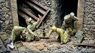 Part 2 Custom 135 scale realistic WWII vignette Montecassino Abbey in Italy 1944 [upl. by Casi]