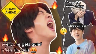 Jin being so done with BTS amp scolding them for 14min straight  no one can argue with Jin [upl. by Gal]