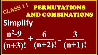 PERMUTATIONS amp COMBINATIONS  Simplify   n29  n3    6  n2    3  n1 [upl. by Nitnilc]