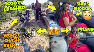 New Scooty😱 CRASHED From Mountain😱  Prankon Zeenat Gone Wrong Preparation for Ladakh Ride [upl. by Colette]