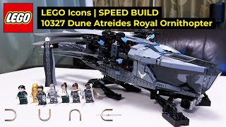 LEGO Icons Dune Atreides Royal Ornithopter 10327  Speed Build [upl. by Sucramaj]