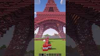 Minecraft TNT Eiffel Tower shorts [upl. by Rattan338]