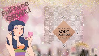 GRWM Full face Makeup revolution Adventskalender 2024 [upl. by Ettevad]