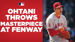 SHOHEI OHTANI PUTS ON ABSOLUTE SHO AT FENWAY PARK Strikes out 11 in 7 innings drives in 1 run [upl. by Aneerehs]