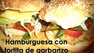 Hamburguesas con tortitas de garbanzo [upl. by Weinshienk333]