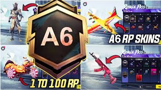 🔥A6 ROYAL PASS  1 TO 100 RP REWARDS  ACE 6 ROYAL PASS LEAKS  A6 ROYAL PASS PUBG MOBILEBGMI [upl. by Corel]