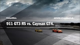 911 GT3 RS vs Cayman GT4 Rennstrecke [upl. by Bowerman624]