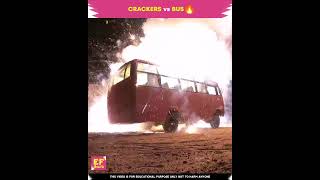 BUS vs CRACKERS Earth fact in telugu shorts [upl. by Blanka633]