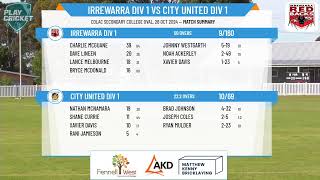 Irrewarra Div 1 v City United Div 1 [upl. by Colton]