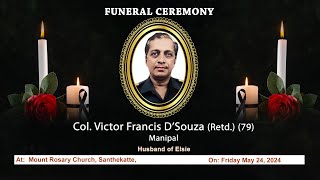 Final Journey of Col Victor Francis D’Souza Retd 79 Manipal  Daijiworld Udupi [upl. by Raji]