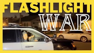 🔵 FLASHLIGHT WAR WITH COPS  LAPD NEWTON DiVISION copwatch [upl. by Vinn]