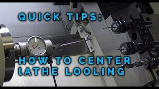 Quick Tips  How To Center CNC Lathe Gang Tooling [upl. by Alenairam]