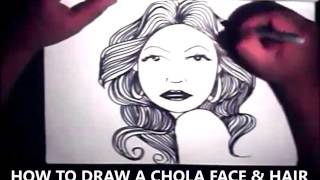 How to draw a chola face amp Hair  Gangsta Girl [upl. by Limaj941]