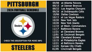 2024 Pittsburgh Steelers Football Schedule [upl. by Gnaw236]